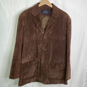Newport Harbor chocolate, brown suede, washable jacket